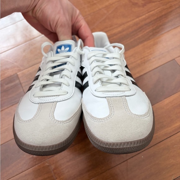 Adidas Samba White and Black Trainers - Picture 8 of 10